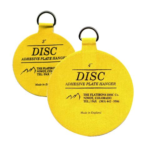 Flatirons Disc Adhesive Plate Hanger Set 2 3 Inch And 2 4 Inch Hangers