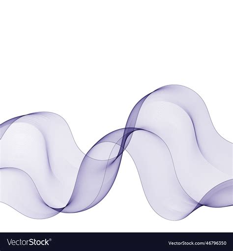 Smooth Wavy Blue Lines In The Form Of Abstract Vector Image