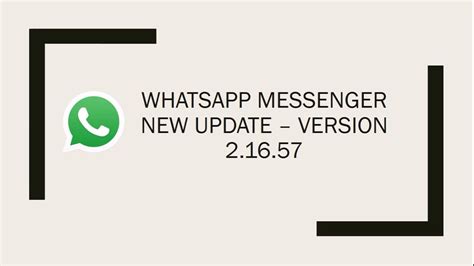Hopefully, your phone automatically has updated whatsapp in the background, but since some of us keep automatic app updates disabled, that might not be the case. Whats new in WhatsApp Messenger latest update - Version 2 ...