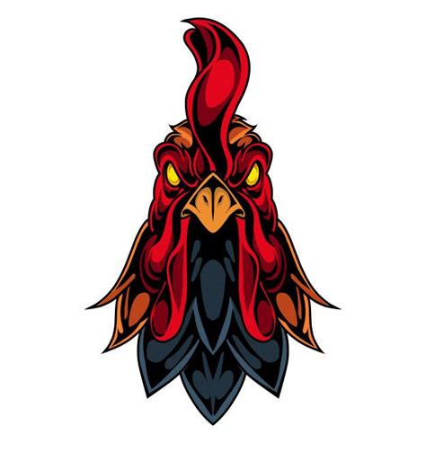Premium Vector Rooster Head Mascot Logo Rooster Tattoo Rooster