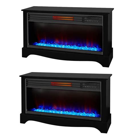 Lifesmart Lifezone Electric Infrared Quartz Fireplace Heater Black 2