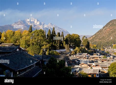 Yulong Xueshan Mountain And Old Town Of Lijiang Yunnan Province China