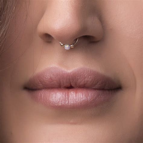 Fake Septum Ring In 14k Gold Filled No Piercing Needed Septum Cuff Faux Septum