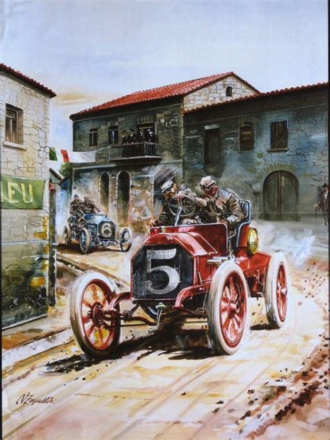 Beautiful Automotive Paintings Art By Vaclav Zapadlik Vintage Racing