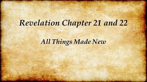 20 07 17 Revelation Chapter 21 22 Youtube