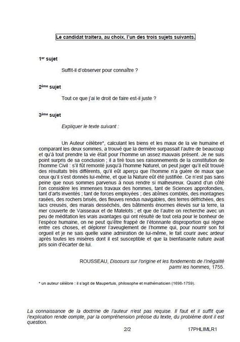 Bac philo 2011 filière es sujet 1 : philochat | forum philosophique: Les sujets du Bac Philo 2017