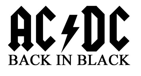 Welcome to the ac/dc official store! AC/DC Back In Black Logo Rub-On Sticker - Black