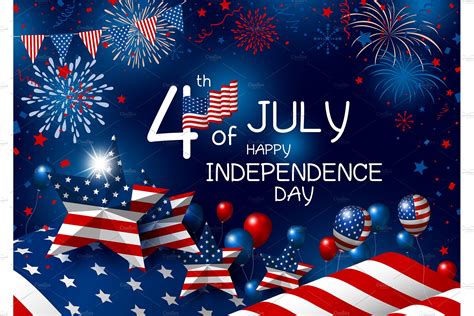 It is a day off for the general population, and schools and. USA 4th july happy independence day ~ Illustrations ~ Creative Market
