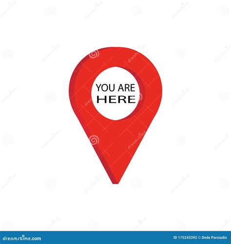 You Are Here Sign Icon Info Map Pointer With Your Location Stock