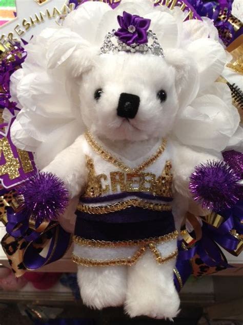 Custom Dressed Bear For Timbercreeek Cheerleader Spotlight Mums In