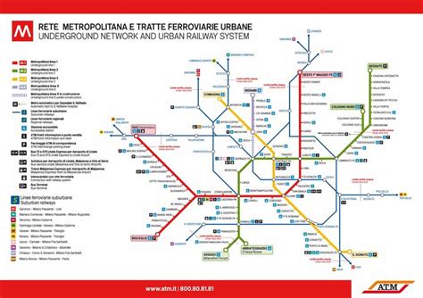 Milan Metro Map Mapa Del Metro Plano Metro Transporte Publico