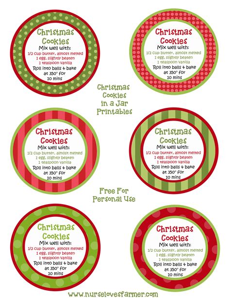 Free Printable Christmas Labels For Jars