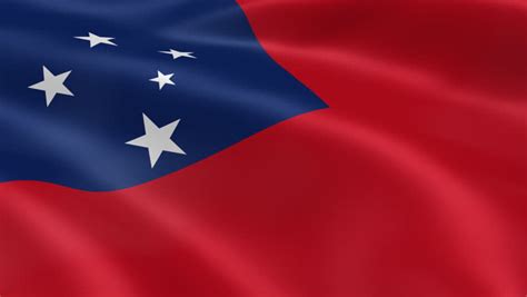 Samoan Flag Wind Part Series Stock Footage Video 100 Royalty Free