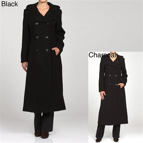 A classic wool blend camel coat compliments your cold weather look. Anne Klein Women's Long Hooded Wool Blend Coat - Free ...
