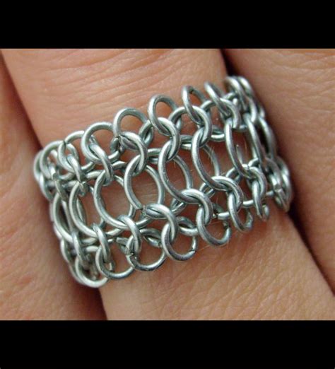 Chainmail Ring Large Centre By Pimda On Deviantart Chainmail Ring