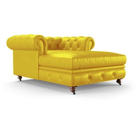 Get 5% in rewards with club o! Joybird Liam Mid Century Modern Yellow Leather Chaise ...
