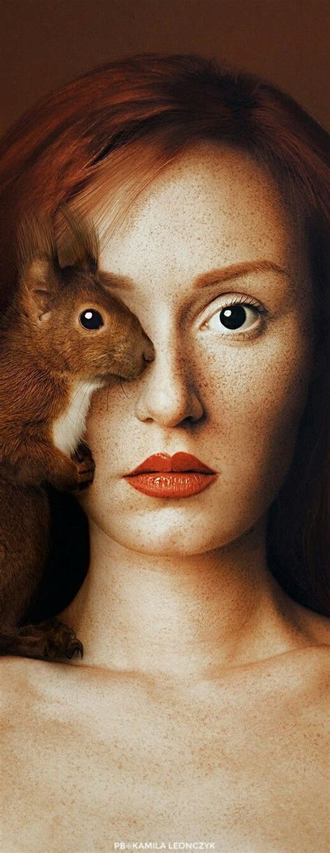 Red Squirrel Flora Borsis Otherworldly Portraits Show Her As Half