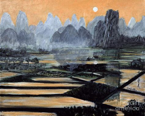 The Setting Sun 1996 Painting By Komi Chen Fine Art America