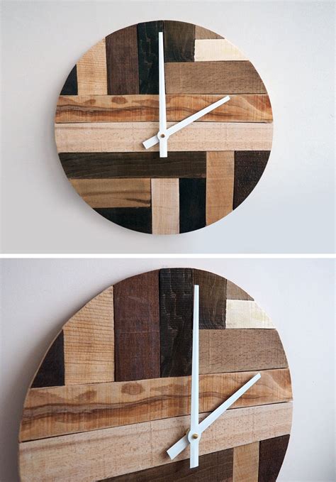 14 Modern Wood Wall Clocks To Spruce Up Any Decor ... It has classic lines but a contemporary feel and is a sophisticated desk.