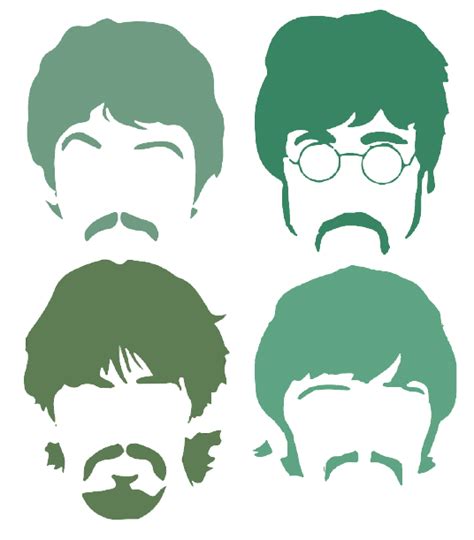 The Beatles Abbey Road Silhouette Stencil Silhouette Png Download