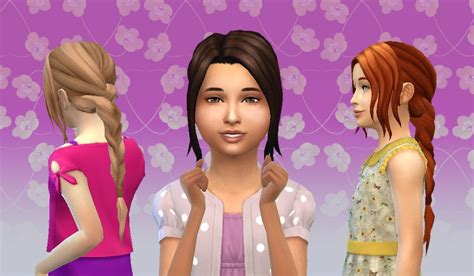 Mystufforigin Simplicity Hair For Girls Sims4 Sims 4 Children