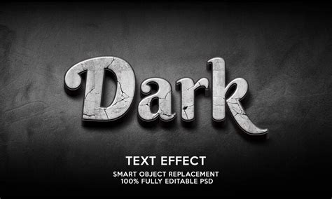 Premium Psd Dark Text Effect Template