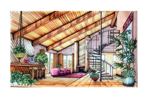 It's a good idea to have at least two electrical. Wood Ceiling | Interior design renderings, Interior rendering, Interior architecture drawing