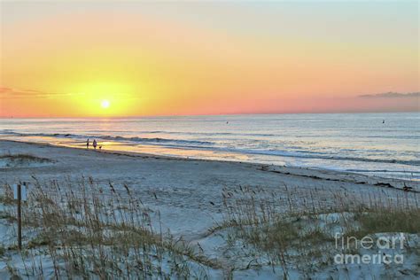 Beach Walk At Sunrise Ocean Isle Beach North Carolina Photograph By