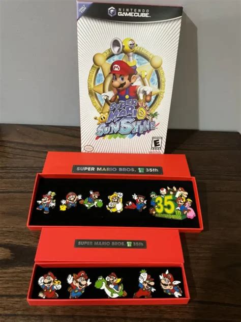 Super Mario Bros 35th Anniversary Pins Complete Sets 1 And 2 And Small T