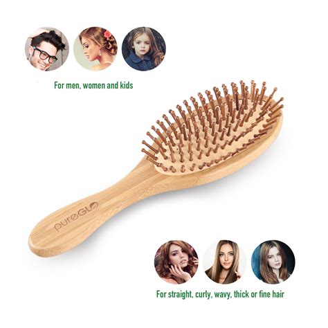 Shop Natural Bamboo Paddle Hair Brush Oval For Sale Bamboo Natural