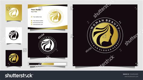 Woman Logo Golden Gradient Colours Emblem Stock Vector Royalty Free 1934954285 Shutterstock