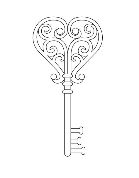 Printable Heart Key Coloring Page Free Printable Coloring Pages For Kids