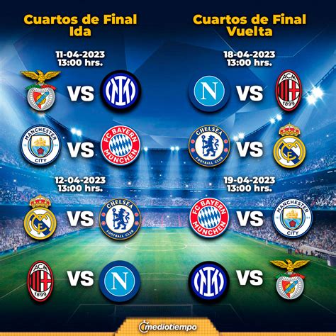 Champions League As Se Jugar N Los Cuartos De Final Mediotiempo