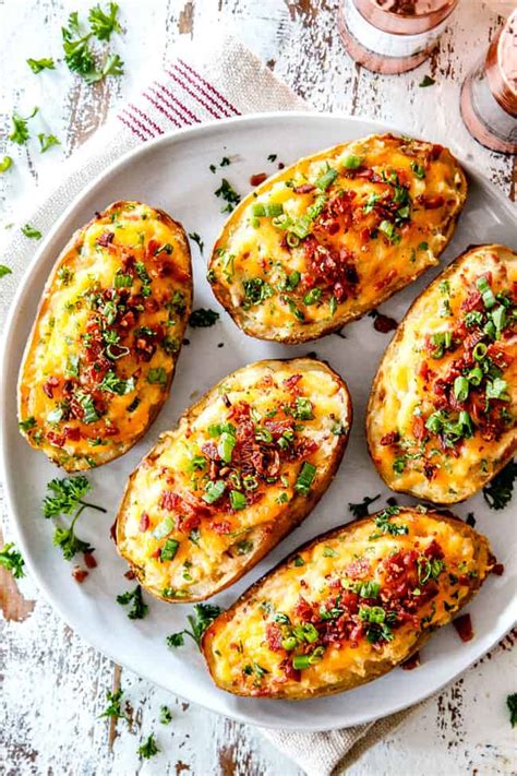 Add a little finely chopped and fully cooked bacon to the potatoes before baking. Twice Baked Potatoes (Make Ahead & Freezer Instructions)