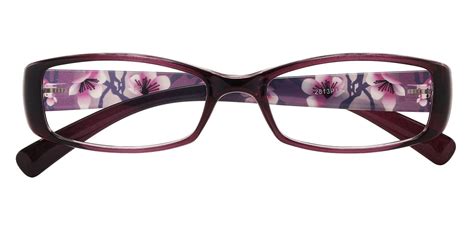 Medora Rectangle Reading Glasses Purple Floral Temples Women S Eyeglasses Payne Glasses