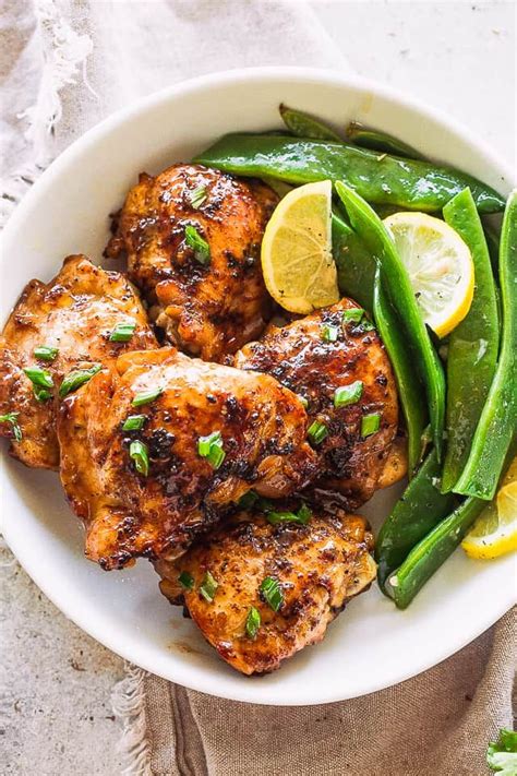 Sadly, chicken thigh is typically overlooked despite being cheaper, tastier, and easier to cook. Marinated Oven Baked Chicken Thighs - Juicy and flavorful oven baked chicken thighs with a sw ...