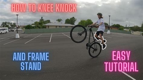 How To Frame Or Peg Stand And Knee Knock Wheelie Youtube