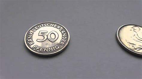 Künftig können kunden sich die eingezahlten münzen nur noch in den. 50 Pfennig - Bank deutscher Länder - Geld aus dem Jahr ...
