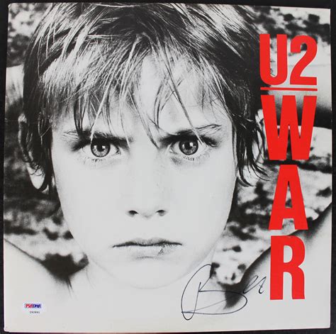 Bono U2 Signed War Album Cover W Vinyl Autographed Psadna Z92891