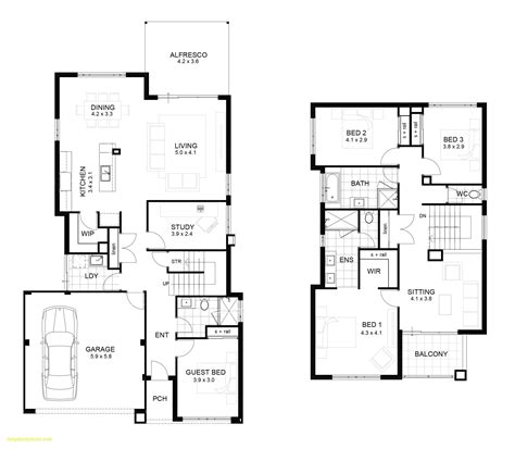 Two Storey House Floor Plan With Dimensions House For House Floor