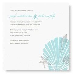 The beach wedding invitations turned out awesome. Beach Theme Wedding Invitations | Destination Wedding Details