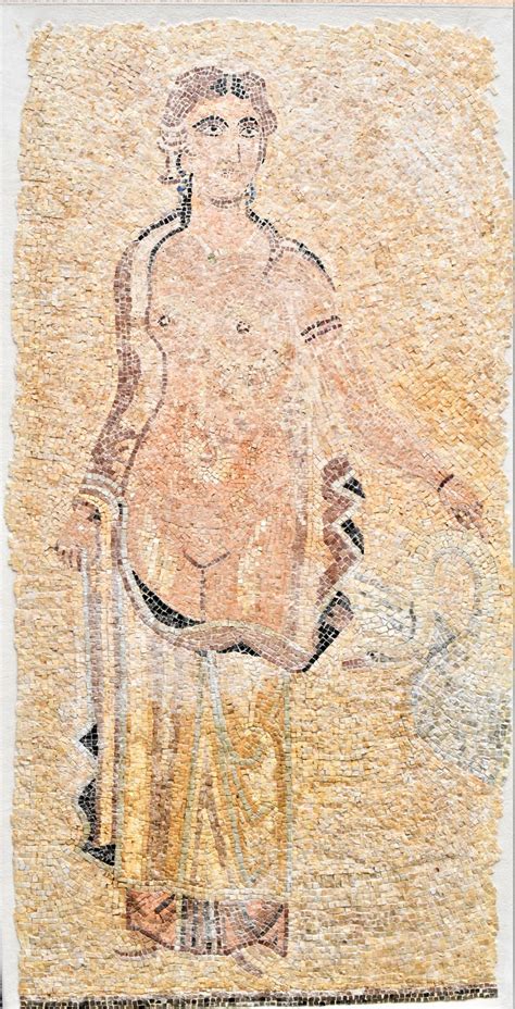 A Roman Mosaic Of A Standing Female Rare Items