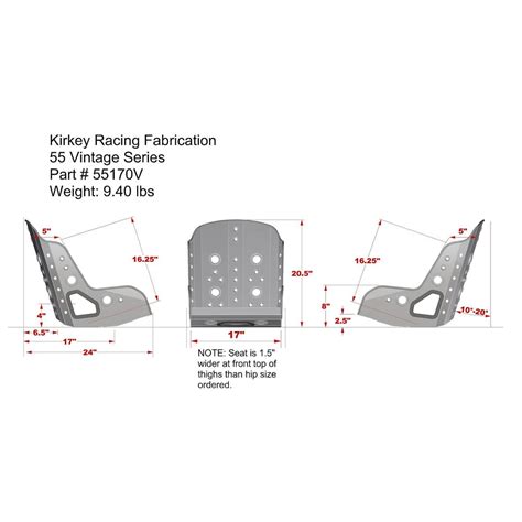 Kirkey 55 Series Pro Street Racing Seat And Cover 17 Inch