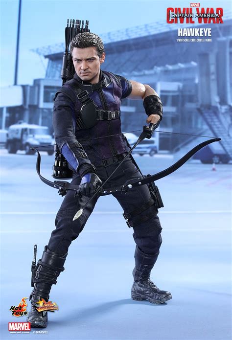 toyhaven hot toys mms358 captain america civil war 1 6th scale hawkeye 12 inch collectible figure