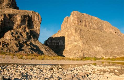 A View Of Santa Elena Canyon In Big Bend National Park Stock Image