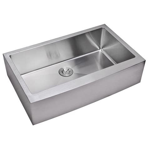 I noticed searching on home depot, lowes and walmart that the ruvati and kraus stainless steel sinks have a california i apologize. Water Creation Farmhouse Apron Front Small Radius ...
