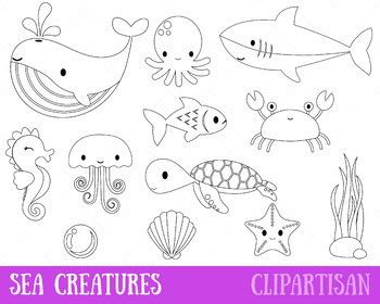 Search through 623,989 free printable colorings at getcolorings. Sea Animals Clipart, Marine Animals Coloring Page by ...