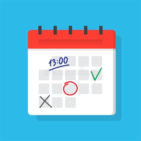 Calendar Deadline Or Event Reminder Notification Stock Vector