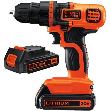 The dcb205 20v max xr® 5.0ah lithium ion battery pack provides immediate feedback on. Black & Decker 20V Lithium Compact Cordless Drill with 2 ...