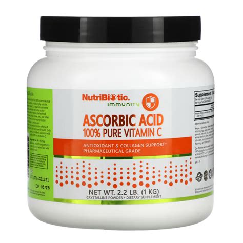 Nutribiotic Immunity Ascorbic Acid 100 Pure Vitamin C Crystalline